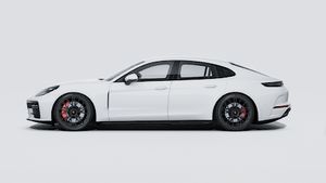 Vista exterior do Panamera GTS, lateral esquerda