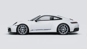 Vista exterior de 911 Carrera T mostrando el lado izquierdo del coche