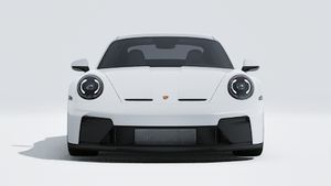 Vista exterior de 911 GT3 with Touring Package mostrando la parte delantera del coche