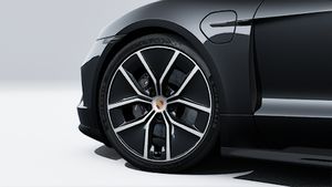 Vista exterior de su Taycan 4 Black Edition