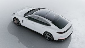 Vista exterior de Panamera 4S E-Hybrid vista desde arriba