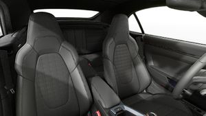 Interior view showing the front seats of 911 Carrera T Cabriolet
