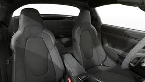 Interior view showing the front seats of 911 Targa 4 GTS