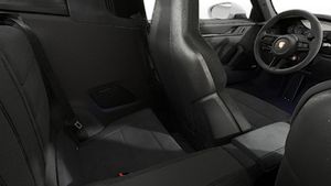 Interior view showing the back seats of 911 Targa 4 GTS