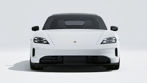 Exterior view of Taycan Black Edition showing the front of the car