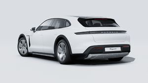 Exterior view of Taycan 4 Cross Turismo showing the back and left side of the car