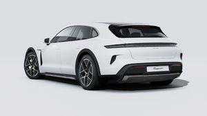 Exterior view of Taycan Turbo Cross Turismo showing the back and left side of the car