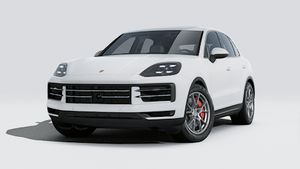 Vue extérieure de Cayenne S montrant l'avant et le côté gauche de la voiture