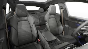 Vue intérieure montrant les sièges avant de Cayenne Turbo Coupé Electric