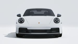 Vedere exterioară a 911 Carrera T care arată partea din față a mașinii