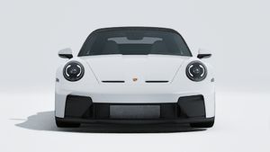Vedere exterioară a 911 GT3 S/C care arată partea din față a mașinii