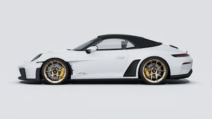 Vedere exterioară a 911 GT3 S/C care prezintă partea stângă a mașinii