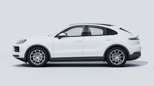 Vedere exterioară a Cayenne Coupé care prezintă partea stângă a mașinii
