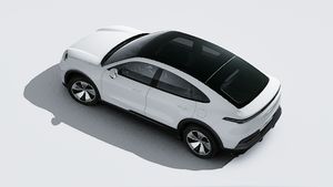 Vedere exterioară de sus a Cayenne Coupé Electric