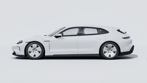 Spoljašnji izgled Taycan Sport Turismo koji prikazuje levu stranu automobila
