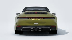 Exterior view of 911 Spirit 70 showing the rear of the car