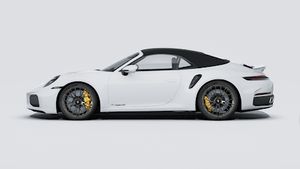 Exterior view of 911 Turbo S Cabriolet showing the left side of the car