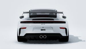 Exterior view of 911 GT3 showing the rear of the car