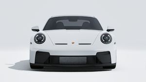 Exterior view of 911 GT3 with Touring Package showing the front of the car