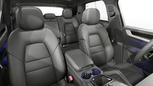 Interior view showing the front seats of Cayenne E-Hybrid
