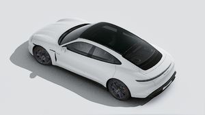 Exterior view of Taycan GTS seen from above