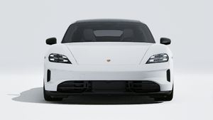 Exterior view of Taycan Black Edition showing the front of the car