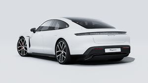 Exterior view of Taycan 4S Black Edition showing the back and left side of the car