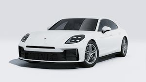 Exterior view of Panamera showing the front and left side of the car