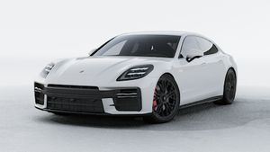Exterior view of Panamera GTS showing the front and left side of the car