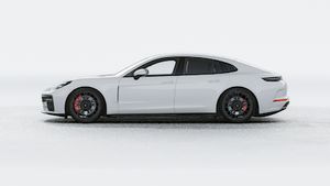 Exterior view of Panamera GTS showing the left side of the car