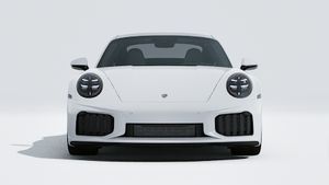 Utvändig vy av 911 Turbo S som visar bilens front