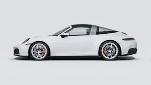 Utvändig vy av 911 Targa 4S som visar bilens vänstra sida