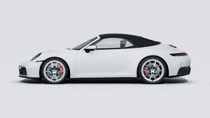 Utvändig vy av 911 Carrera 4S Cabriolet som visar bilens vänstra sida