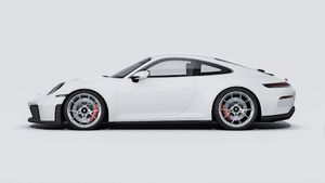 Utvändig vy av 911 GT3 Touring som visar bilens vänstra sida