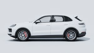 Utvändig vy av Cayenne S E-Hybrid som visar bilens vänstra sida