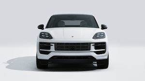 Utvändig vy av Cayenne E-Hybrid Coupé Black Edition som visar bilens front