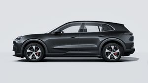 Utvändig vy av Cayenne S Electric som visar bilens vänstra sida