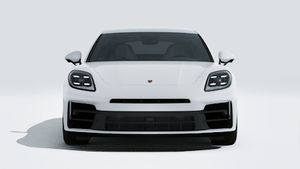 Utvändig vy av Panamera 4 E-Hybrid som visar bilens front