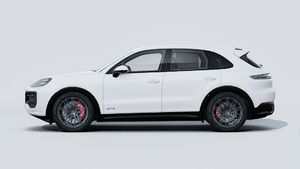 Exterior view of Cayenne GTS showing the left side of the car