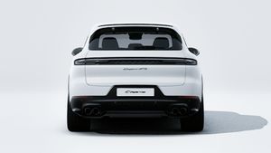 Exterior view of Cayenne GTS showing the rear of the car