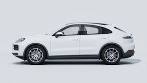 Exterior view of Cayenne Coupé showing the left side of the car