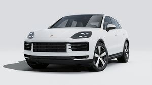 Exterior view of Cayenne E-Hybrid Coupé showing the front and left side of the car