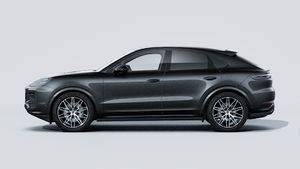 Exterior view of Cayenne Coupé Black Edition showing the left side of the car