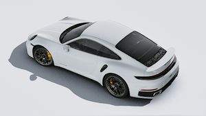 Exterior view of 911 Turbo S seen from above