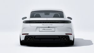 Exterior view of Panamera GTS showing the rear of the car