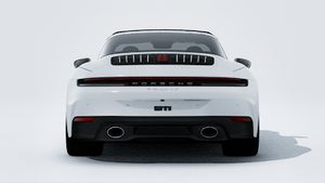 Vue extérieure de 911 Targa 4S montrant l'arrière de la voiture
