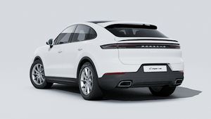 Cayenne Coupé adresinin aracın arka ve sol tarafını gösteren dış görünümü