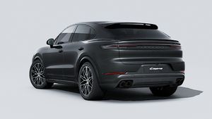 Cayenne Coupé Black Edition adresinin aracın arka ve sol tarafını gösteren dış görünümü