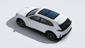 Cayenne Turbo Electric adresinin yukarıdan görülen dış görünümü