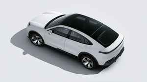 Cayenne Coupé Electric adresinin yukarıdan görülen dış görünümü